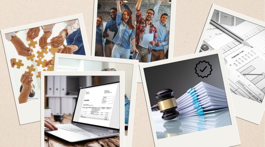 Menschen im Unternehmen erledigen ihre Steuern