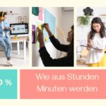 Person arbeitet am Laptop mit Canva: Templates, Icons und Bilder für Freebies, Kursunterlagen und Content-Serien – zeigt, wie Canva nutzen Zeit spart und kreative Arbeit erleichtert.