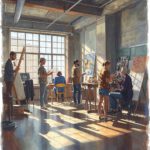 Workshop Menschen in einem Atelier