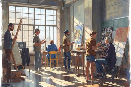 Workshop Menschen in einem Atelier