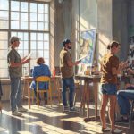 Workshop Menschen in einem Atelier