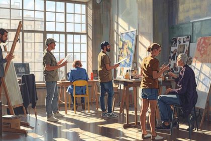 Workshop Menschen in einem Atelier