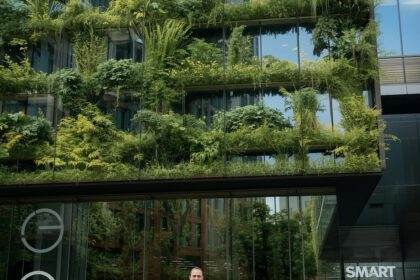 Couple in Front of a green house