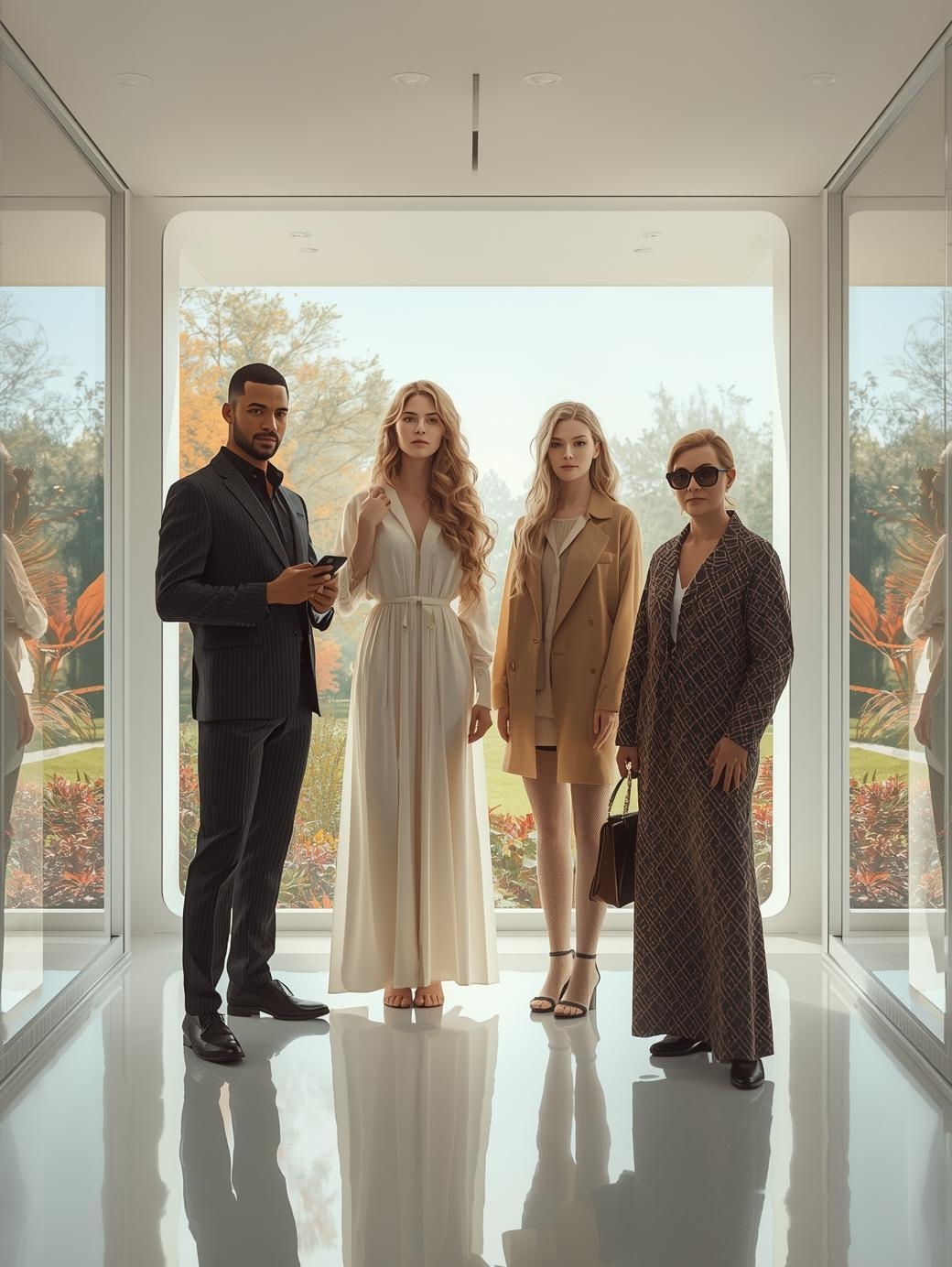 4 People in Front of a window